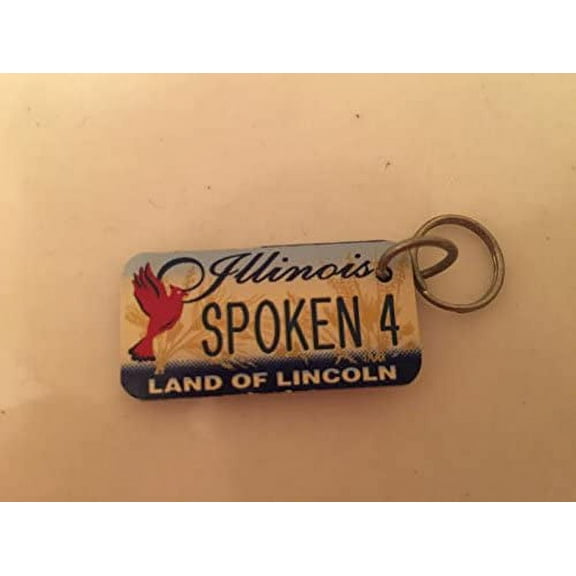 Illinois Land of Lincoln Spoken 4 Keychain Key Holder Key Ring New