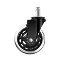 thumbnail image 1 of Office Rubber Chair Casters Replacement, 3 Inch Heavy-Duty Computer Gaming Desk Caster Wheels Smooth & Safe Rolling For ,Reliable, 1 of 6