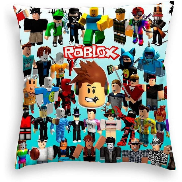 Roblox funda de almohada periférica de dibujos animados, funda de almohada para coche, sala de estar, personajes de juegos, sofá periférico, cabecera, regalo creativo