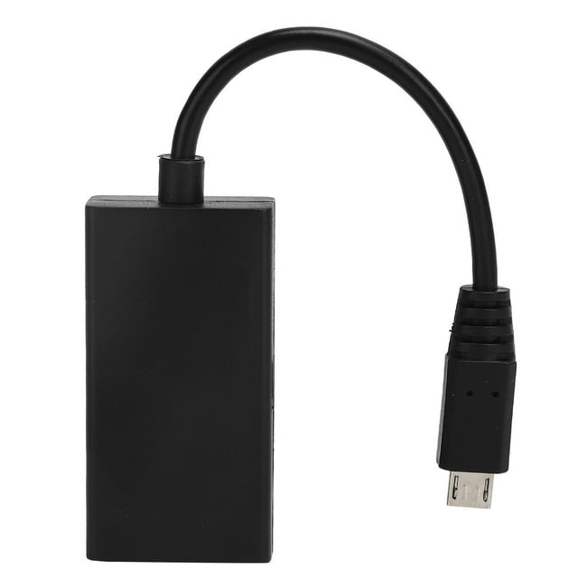 Cable adaptador de pantalla de video HD, negro, micro USB 1080P, cargador para teléfono a proyector
