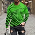thumbnail image 1 of Blusas y camisas de manga larga con cuello redondo para hombre, blusa informal de manga larga con cuello redondo y estampado., 1 of 5