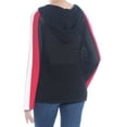 thumbnail image 2 of I.N.C Womens Colorblocked Hoodie Sweatshirt, Black, Medium, 2 of 2