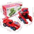 thumbnail image 5 of Toys for 3-6 Year Old Boys Transforming Car Toys with LED Light and Music Dinosaur Toy Birthday Gifts for 4 5 6 7 Year Old Boy, Red, 5 of 7