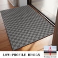 thumbnail image 3 of Gray and Black Checkerboard Pattern Door Rugs,Washable Non Slip Door Mats Indoor,Decorative Door Mats,Entry Mat Indoor for Entrance,Bedroom,Kitchen,Bathroom,20"x32", 3 of 6