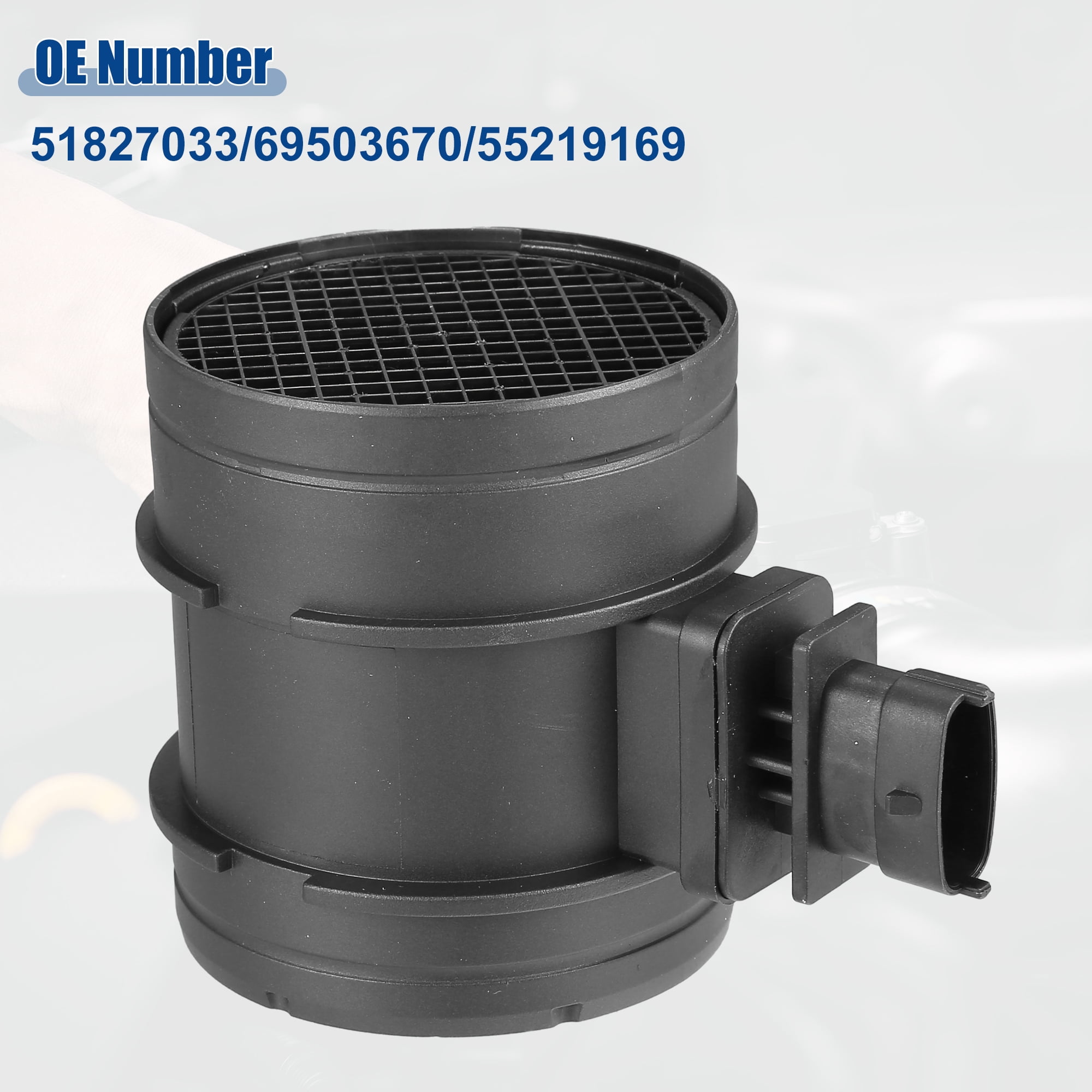Car Mass Air Flow MAF Sensor Replacement Fit for ALFA No.51827033/69503670 Black