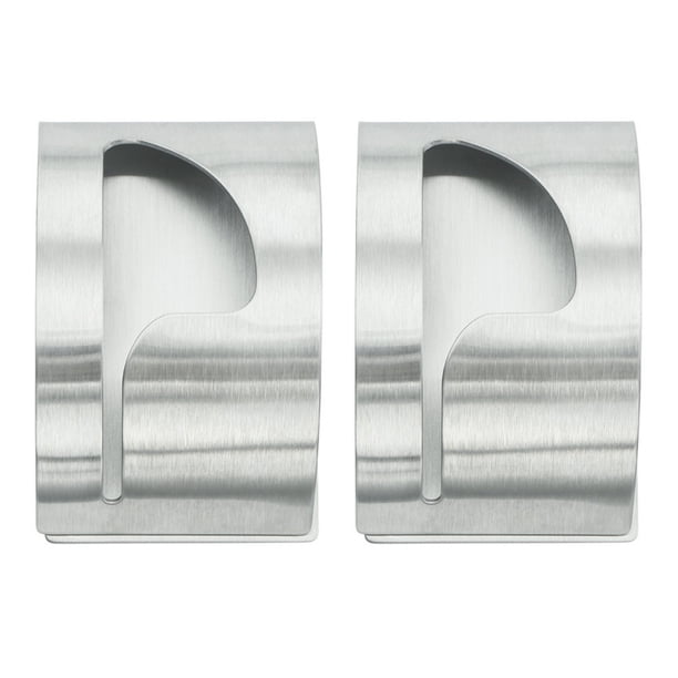 2 ganchos para toallas de acero inoxidable - Ganchos autoadhesivos - Soporte para toallas - Gancho para paños de cocina - No requiere taladro - Apto para baño
