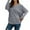 Gray-Sweater, variant on Qetyuw Fall Casual Sweater for Women Solid Color V Neck Long Sleeve Pullover Sweaters Casual Loose Fit Curved Hem Jumpers