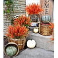 thumbnail image 2 of Zukuco 8 Bundles Artificial Fall Flowers Plants Outdoors, Faux Plastic Shrubs Fake Greenery UV Resistant for Garden Patio Decor Window Box Office Hanging Planter Pathway Front Porch, 2 of 4