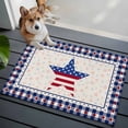 thumbnail image 4 of Independence Day Washable Area Rug 2 x 3 ft USA Flag Star Blue Plaid Retro, Soft Non Slip Rugs Stain Repellent Indoor Felt Carpet for Living Dining Room Bedroom Home Office, 4 of 9