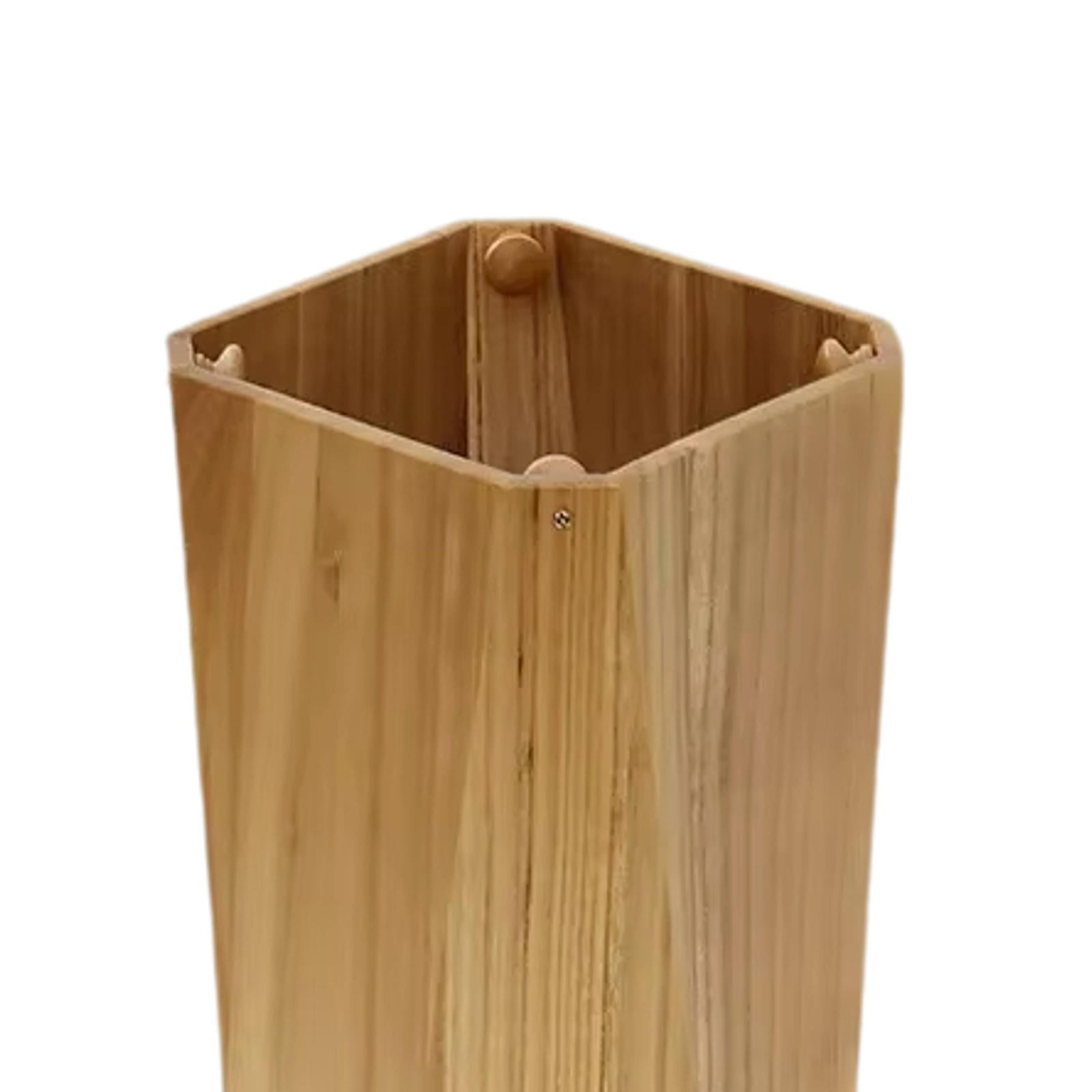 CarpNettore Wooden Umbrella Holder Organizer Sturdy Household Space Saving Creative Umbrella Khaki