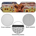thumbnail image 4 of Yuyamidu Highland Cow Windshield Sunshade for Wrangler Rubicon Sahara TJ JK JKU 2 & 4 Door America Flag Car Sun Shade Blocks UV Rays and Keep Vehicle Cool, 4 of 6