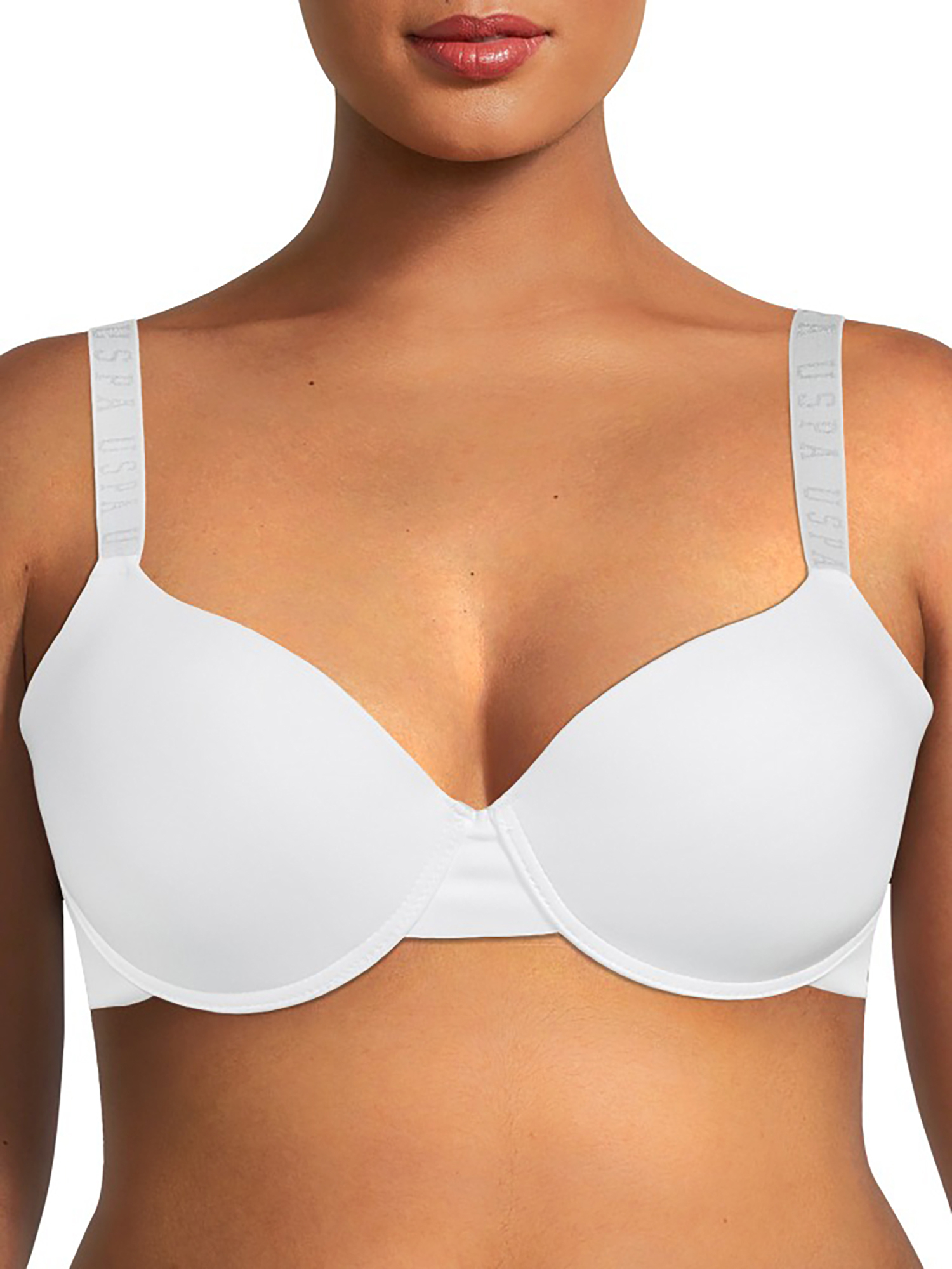 U.S. Polo Assn. Women's Plus Size Tag-Free Microfiber Bra with Gentle Lift, 2-Pack - image 2 of 4