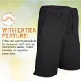 thumbnail image 6 of JMR Men's 100% Cotton Lounge Fleece Shorts, Drawstring Sweat Jogger Running Shorts with Pockets, 6 of 7