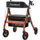 thumbnail image 1 of Andador plegable BlessReach con asiento para personas mayores, capacidad de 203 kg, ruedas de 20 cm, asiento grande de 45 cm, altura ajustable en 6 posiciones, andador de aluminio resistente (rojo), 1 of 5