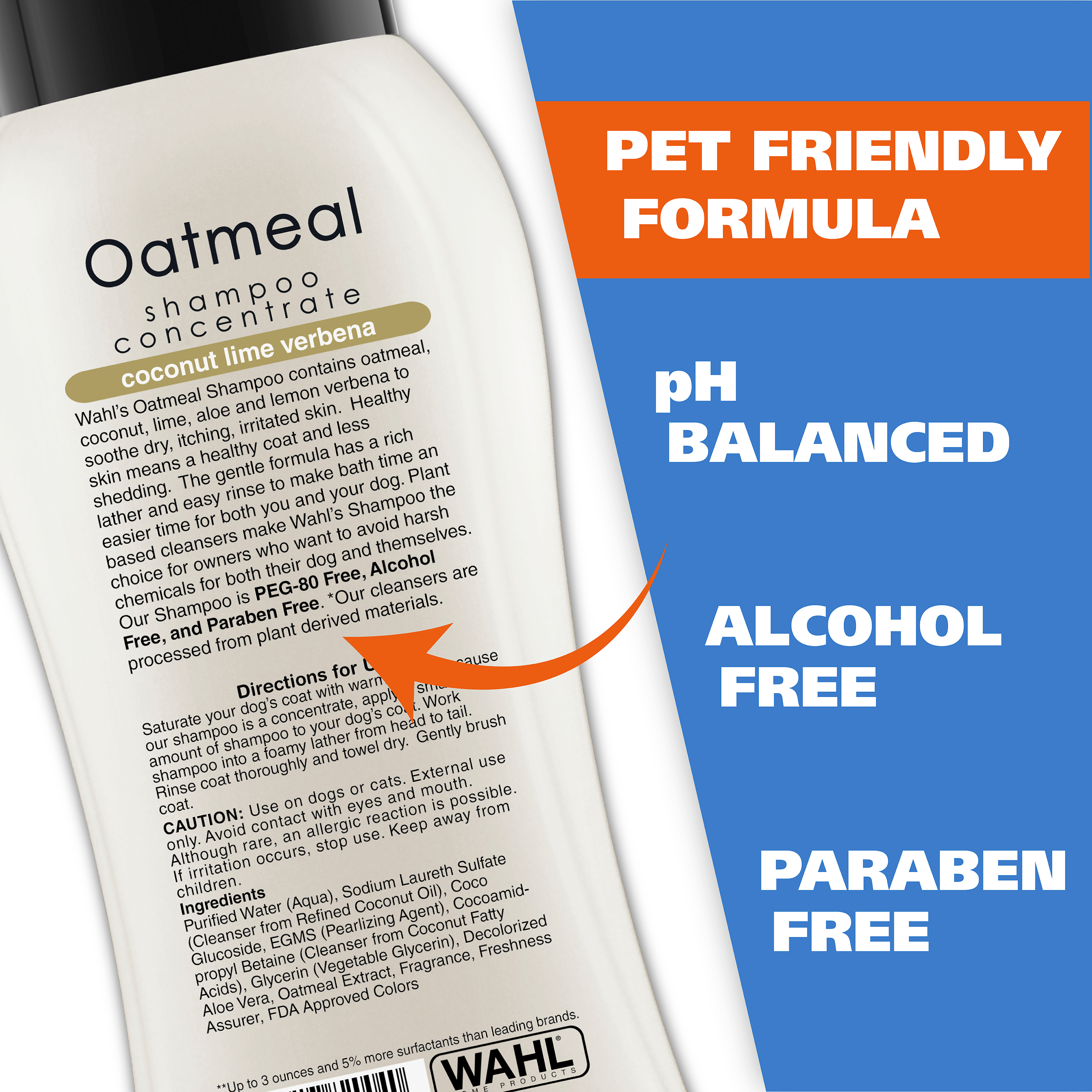 Wahl Oatmeal Dog Shampoo Concentrate, Coconut Lime, 24 Oz photo 3