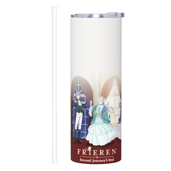Stainless Steel Insulated Cup Frieren: Beyond Journey's End IMPRESSION Graphic 20 OZ Stainless Sport Outdoor Double Wall Insulated Bottles With Straw