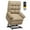 SE001-Brown, variant on Domusensus Power Recliner Chair with USB Port, Adjustable Electric Recliner with Tool-Free Assembly, Teddy Fleece, Heat Insulation & Side Pockets, Beige White