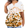 thumbnail image 1 of Hauts d'Été pour Femmes, Hauts Décontractés d'Été pour Femmes, T-Shirt à Manches Courtes Imprimé Col Rond Ample, Hauts à Manches Courtes pour Femmes, Hauts à Manches 3/4 pour Femmes, 1 of 5