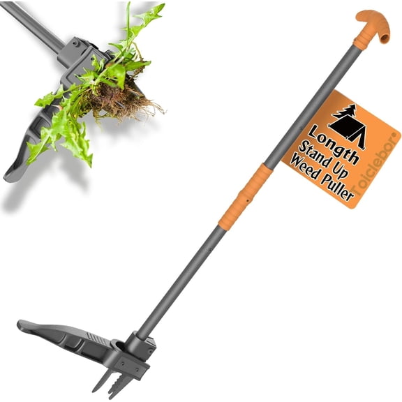 Toiclebor Stand up Weed Puller Tool,Weeder,Hand Weeding Tool with Long Ergonomic Handle,Remove Weeds Without Bending,Pulling,Kneeling-Black