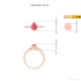 thumbnail image 5 of ANGARA Pear Lab Grown Pink Diamond Ring with Halo for Women in 14K Rose Gold (Size-7x5mm| Clarity-VS) | April Birthstone, Anniversary, Jewelry Gift for Women | Lab-Grown Pink Diamond Ring, 5 of 7