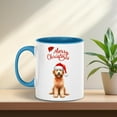 thumbnail image 5 of Merry Christmas Goldendoodle Santa Hat Xmas Tree Winter Holiday 11oz Accent Two-tone Mug Doodle Dog Lover Gifts Idea Coffee Tea Cup - 01013, 5 of 5