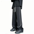 thumbnail image 5 of Dovford Men's Drawstring Elastic Waist Baggy Sweatpants Y2K Loose Wide Leg Long Pants with Pocket, 5 of 6