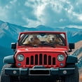 thumbnail image 3 of XYZCANDO Groundhog Windshield Sun Shade Compatible with Jeep Wrangler JK JL Sunshade Sun Visor for UV Rays & Heat Protection Keep Your Vehicle Cool 51.57 in *16.14 in, 3 of 7