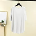 thumbnail image 4 of Mujeres de Verano Tops Suelto Ajuste Casual Color Sólido sin Mangas Cuello en V, Blusa de Moda para el Día Y la Fiesta, 4 of 4