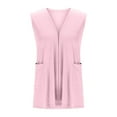 thumbnail image 7 of SEAOPEN Women's Sleeveless Open Front Cardigan Vest Lightweight Cool Coat Pink,XXXXL, 7 of 7