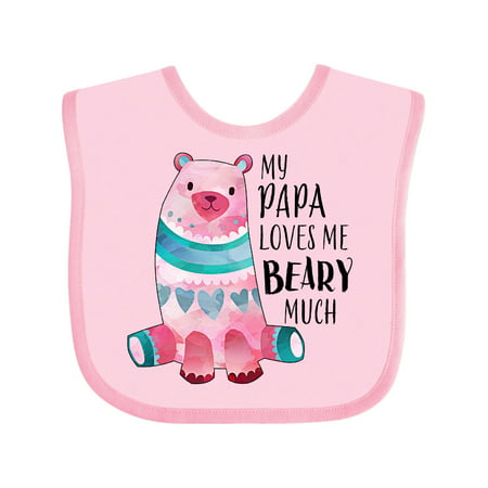 

Inktastic My Papa Loves Me Beary Much with Cute Bear Gift Baby Boy or Baby Girl Bib