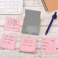 thumbnail image 4 of Sticky Note Holder, Abs Notepad Holder for 3" X 3" Portable Sticky Note Storage Organizer with 5 Stencil Practical Dust Proof School Supplies for Office Classroom Home, 4 of 7