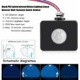 thumbnail image 4 of Motion Detector Outdoor PIR Human Infrared Detector Wall Switch Alarm System Black, 4 of 5