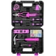 thumbnail image 1 of Juego de herramientas SOLUDE, kit para el hogar rosa de 102 piezas con funda, 1 of 7