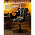 thumbnail image 5 of Artist Hand Heavy Duty Hydraulic Barber Chair All Purpose Salon Spa Beauty Hair Styling(Black), 5 of 10