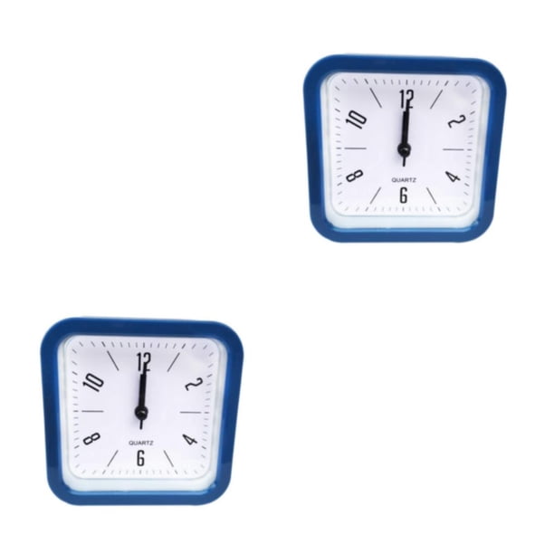 Inteprter Reloj despertador silencioso para cabecera, reloj cuadrado de plástico Digital sin tictac, relojes que funcionan con pilas con luz Type3 NO3