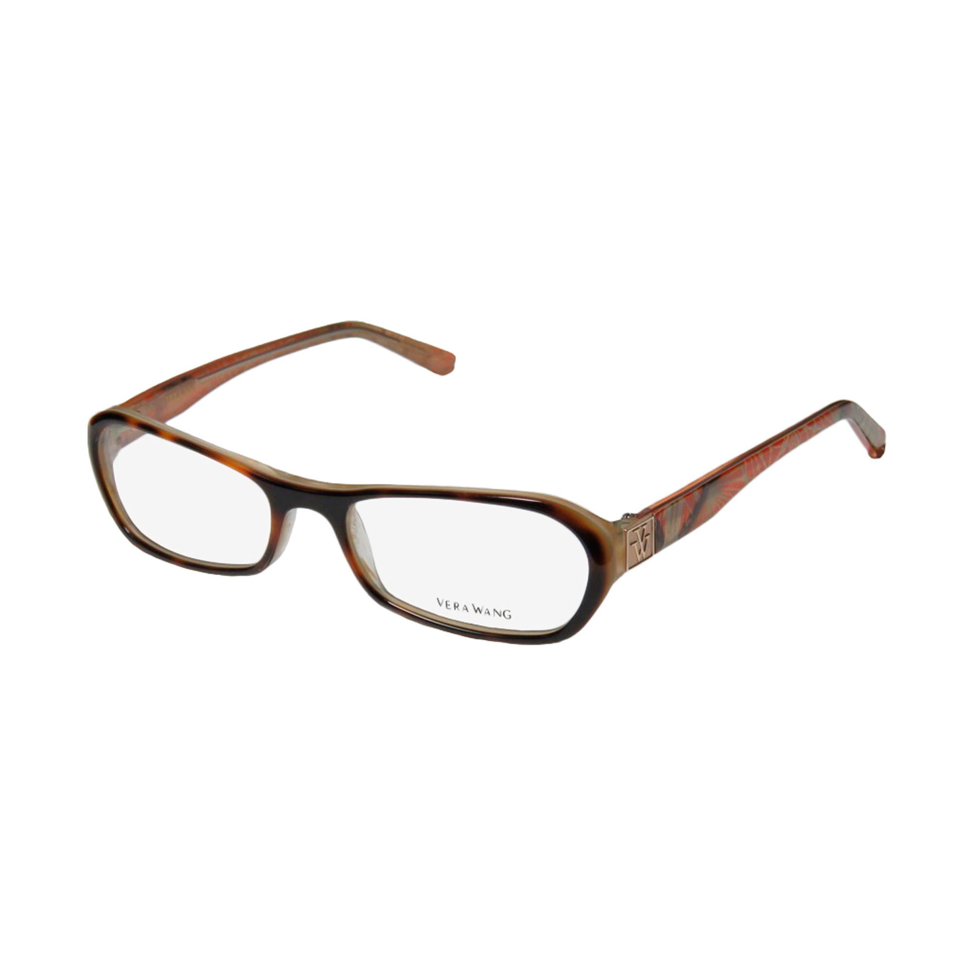 NEW VERA WANG V302 WOMENS/LADIES DESIGNER FULL-RIM TORTOISE / PATTERN COLORFUL AFFORDABLE OPHTHALMIC FRAME DEMO LENSES 53-17-130 EYEGLASSES/EYE GLASSES