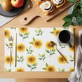 thumbnail image 2 of Placemat Set of 4 Yellow Sunflowers Placemats for Dining Table Spring Idyllic Washable Table Mats for Kitchen and Party Decor Indoor & Outdoor Use, 2 of 8