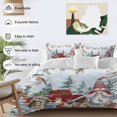 thumbnail image 3 of Christmas Duvet Cover Set Queen Size, Xmas Gnome Truck Pine Tree Leaf Animals Blue Snow 4 Piece Soft Microfiber Bedding Set with 1 Duvet Cover, 1 Flat Sheet, 2 Pillowcases, 3 of 9