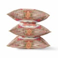 thumbnail image 4 of 28â€ Peach Green Geo Tribal Indoor Outdoor Throw Pillow, 4 of 4