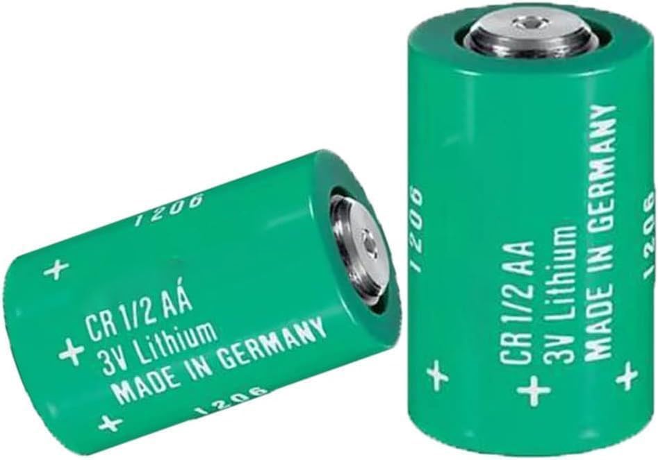 2PCS CR1/2 AA 3V Lithium Battery CR14250, CR-1/2-AA Cylindrical Battery 950mAh