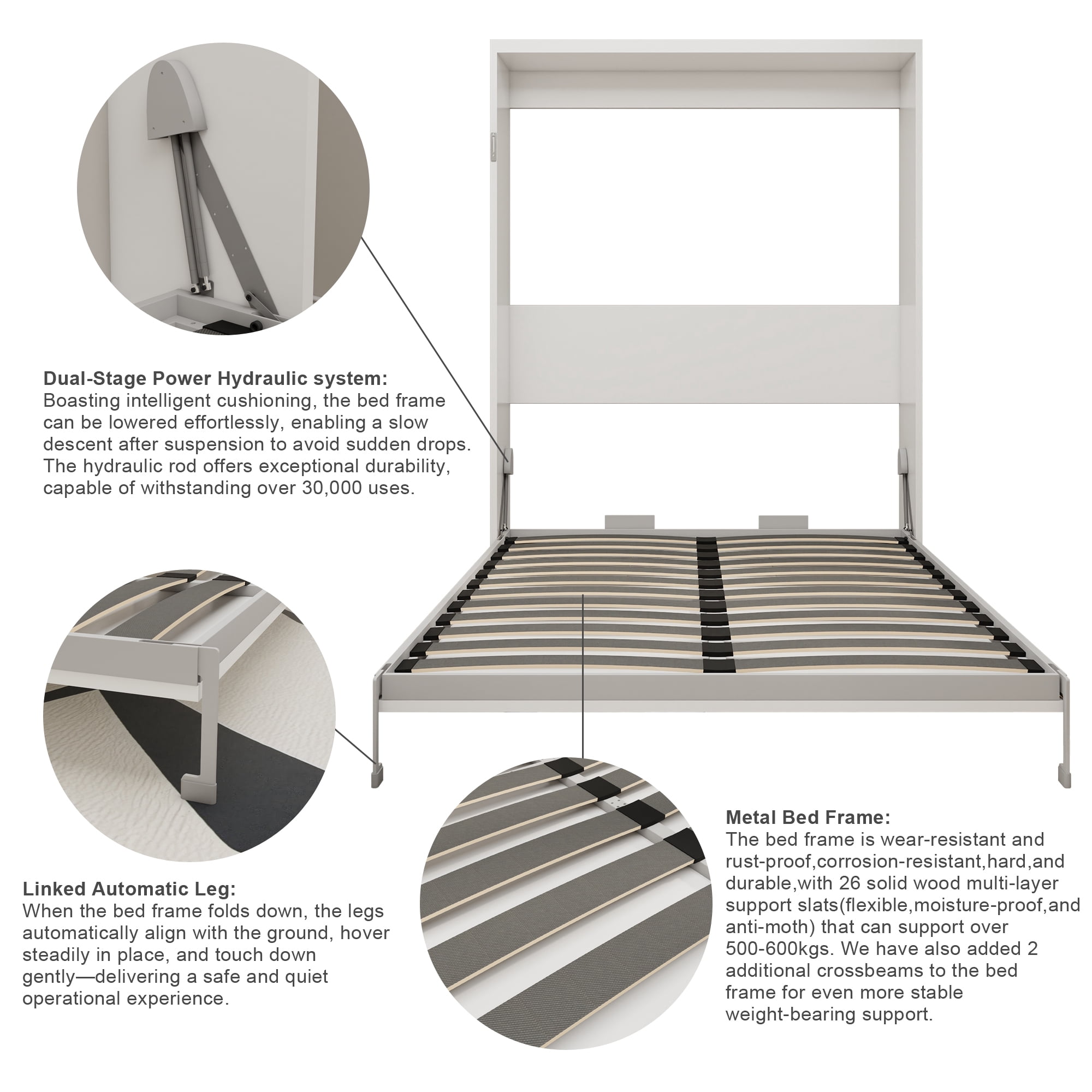 Sailvan Multifunctional Vertical Murphy Wall Bed Queen Size