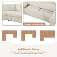 thumbnail image 4 of Holaki 7-9 Seat 108" Modular Combination Sofa with Ottoman L-shaped Corner Combination, USB and Type-C Interfaces, Beige, 4 of 7
