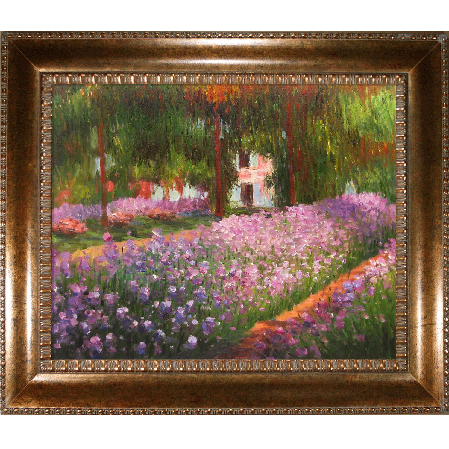 La Pastiche Claude Monet Artist's Garden at Giverny Hand-painted Framed ...