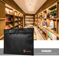 thumbnail image 4 of Document Fireproof Document Bag Silicone Coated Fire Resistant Money File Folder Holder Organizer Safe Storage for Office Home Bank Cards Passport Valuables Jewlry Cash, 4 of 6