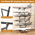 thumbnail image 4 of AIWFL RC Airplanes Storage Rack Metal Model Airplane Display Holder with 6 Shelves Multi-Function Bracket for Large-Scale RC Model Aircraft Stand, 4 of 9