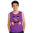 thumbnail image 4 of LIBRCLO Kids Tank Tops for Boys Size 8 Years Round Neck Lightweight Quick Dry Undershirts Soft Fashion Prints Sleeveless T Shirts Summer Hawaiian Beach Tops Purple, 4 of 6