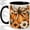 Black, variant on Bow Pumpkin Butterfly Accent Mug, 11oz Ceramic Coffee Cup for Fall Decor