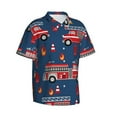 thumbnail image 2 of Daiia Fire Truck 1 Hawaiian Shirt for Men Gentle Cotton Regular Short Sleeve Casual-3X-Large, 2 of 9
