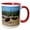 Red/White, variant on 3drose, Bison, Bison Bison, Grand Teton National Park, Wyoming, 15oz Mug