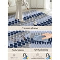 thumbnail image 5 of Blue Navy Grey Area Rug for Bedroom 3x5 Ft Geometric Medieval Super Soft fuzzy Throw Rug Non-Slip Fluffy Plush Indoor Floor Carpet for Living Room Nursery Home Decor, 5 of 8